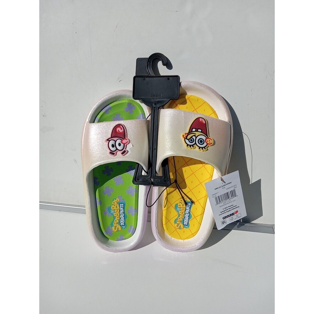 Sponge Bob Square Pants Youth Girls Size 1 Comfort Slide Sandal